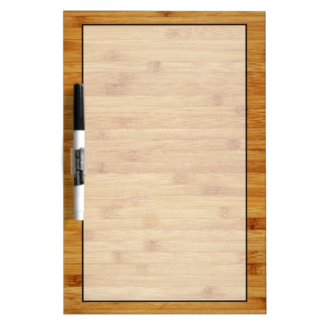 Bamboo Butcher Block Dry-Erase Board (Front)