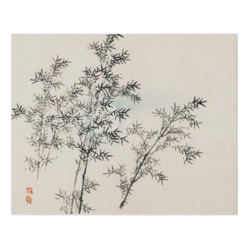 Bamboo by Kōno Bairei  Faux Canvas Print