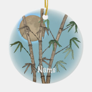 Bamboo ceramic ornament