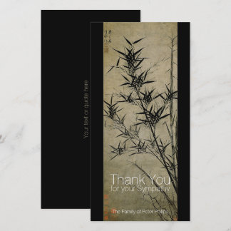 Bamboo Chinese Painting Sympathy Thank You Card