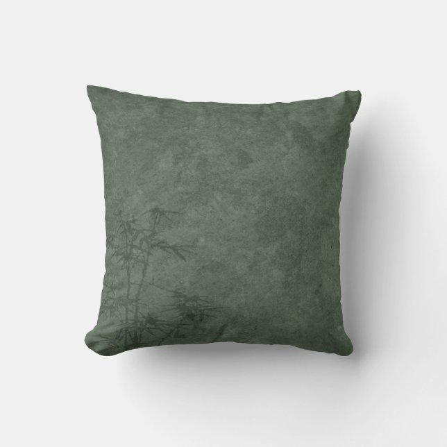 Bamboo Corner Throw Pillow (Front)