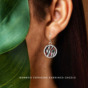 Bamboo Crossing   Earrings