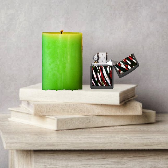 Bamboo Crossing  Zippo Lighter (This Bamboo Crossing Zippo Lighter, displays a Bold, eye-catching look, to its design!)