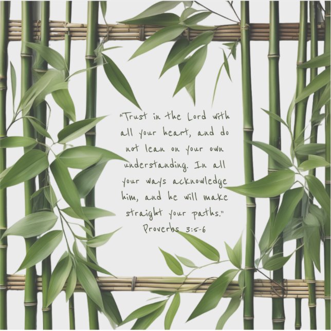 Bamboo Customizable Bibe Verse Custom-Cut Vinyl  Sticker (Front)
