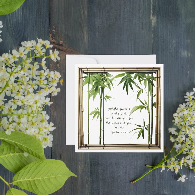 Bamboo Customizable Bibe Verse Flat Card (Creator Uploaded)