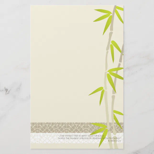Bamboo Design stationery Zazzle
