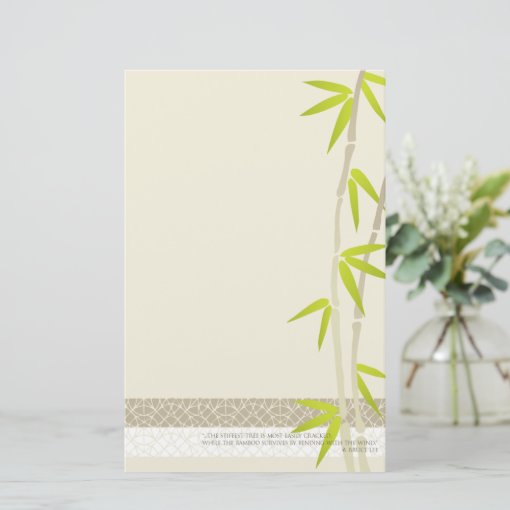 Bamboo Design stationery Zazzle