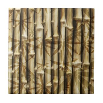 Bamboo Design Tile by zzl_157558655514628 at Zazzle