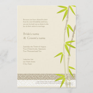 Bamboo Design Wedding Invitations