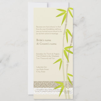 Bamboo Design Wedding Invitations