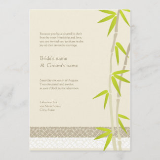 Bamboo Design Wedding Invitations