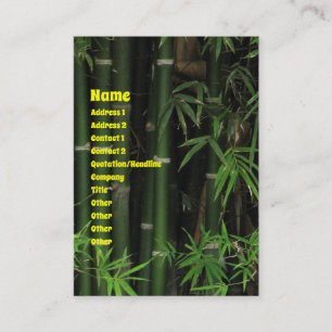 Bamboo ... Fao Rai, Nong Khai, Isaan, Thailand Business Card