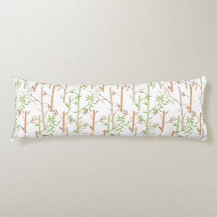 Bamboo Foliage Oriental Greenery Leaves Body Pillow