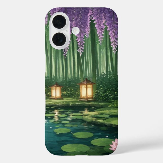 Bamboo Forest and Wisteria iPhone16 Phone Case (Back)