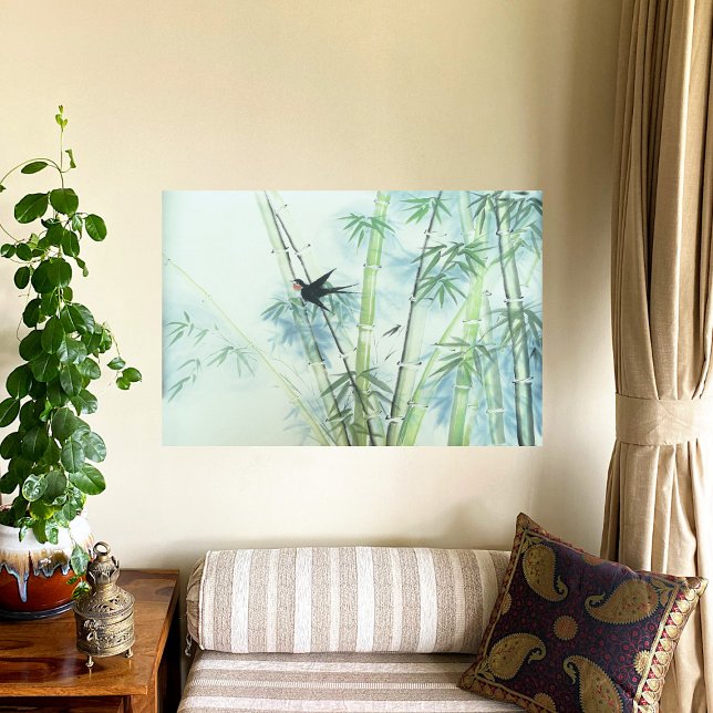 Bamboo Forest - green Poster (Creator Uploaded)