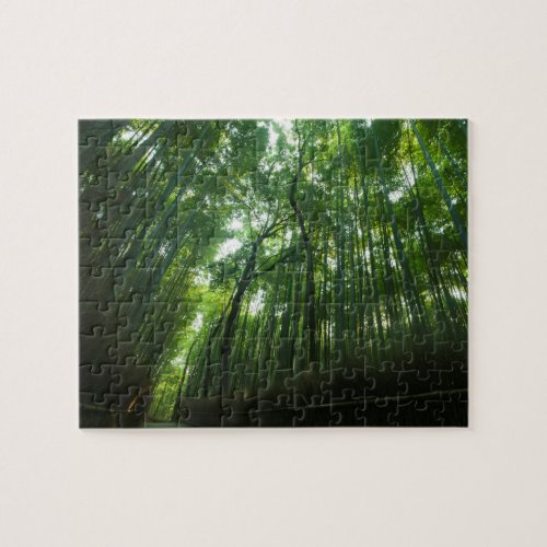 Bamboo Forest in Arashiyama Sagano Kyoto Japan Jigsaw Puzzle