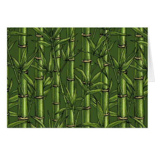Bamboo forest in green cards (Front Horizontal)