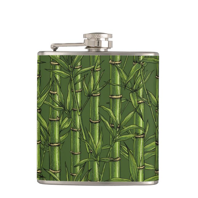 Bamboo forest in green flask (Front)