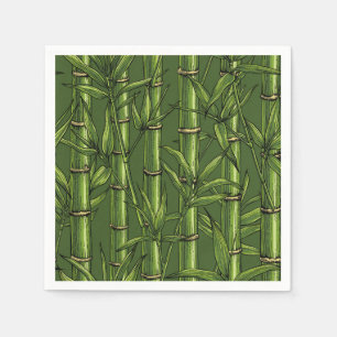 Bamboo forest in green napkins