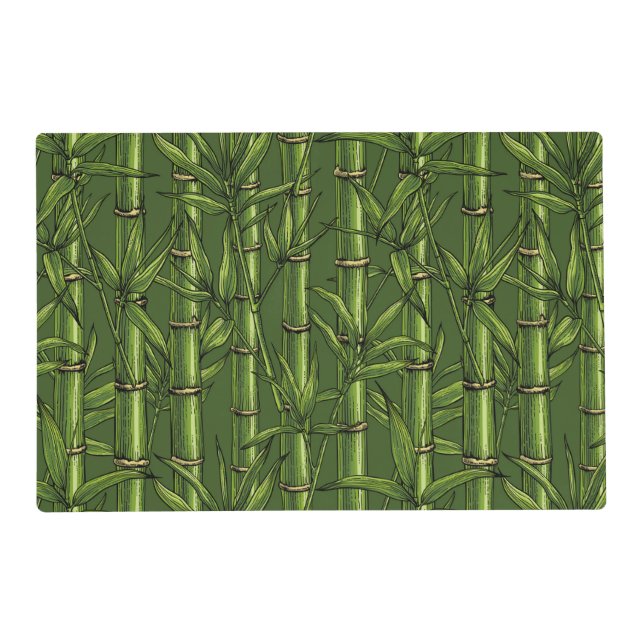 Bamboo forest in green placemat (Front)