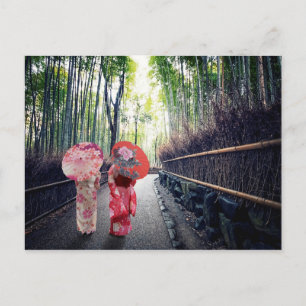 Bamboo forest in Kyoto Postcard