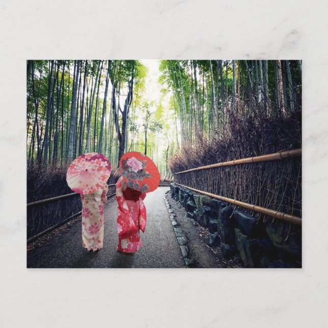 Bamboo forest in Kyoto Postcard (Front)