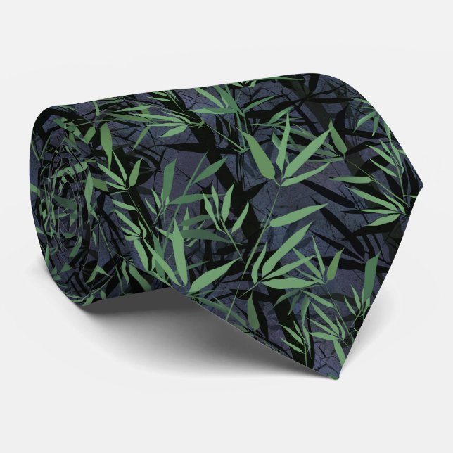 Bamboo forest. neck tie (Rolled)
