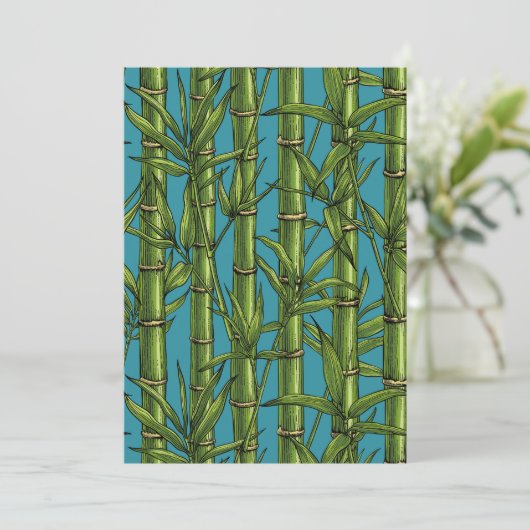 Bamboo forest on blue (Standing Front)