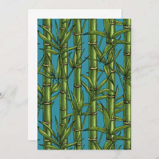 Bamboo forest on blue (Front/Back)