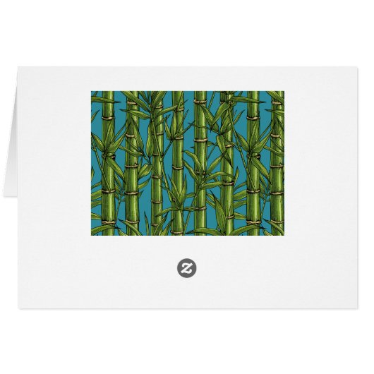 Bamboo forest on blue (Back Horizontal)