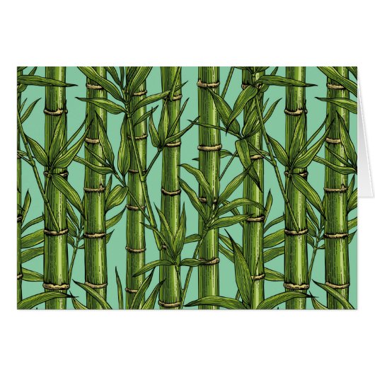 Bamboo forest on light blue cards (Front Horizontal)