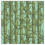 Bamboo forest on light blue fabric
