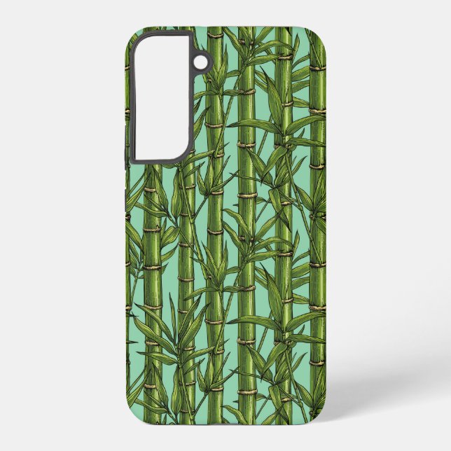Bamboo forest on light blue samsung galaxy case (Back)