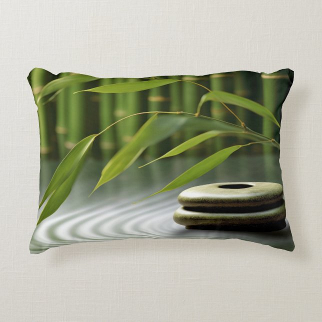 Bamboo Forest Tranquil Peaceful Nature  Accent Pillow (Front)