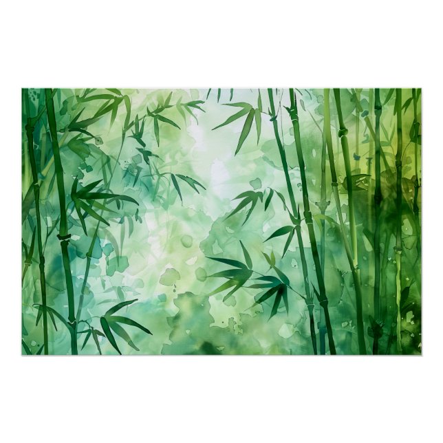 Bamboo Forest Watercolor Poster (Front)