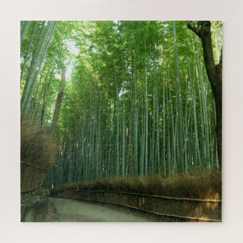 Bamboo Forrest in Arashiyama Sagano Kyoto Japan Jigsaw Puzzle