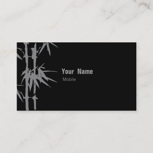 Customizable Bamboo Green Business Card