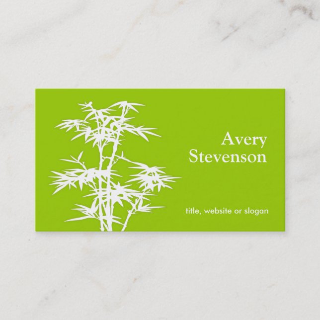 Bamboo Green Health Spa Business Card (Front)