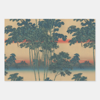 Bamboo grove and summer evening"竹林と夏の夕刻" wrapping paper sheets