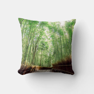 Bamboo Grove   Arashiyama, Kyoto, Japan Throw Pillow