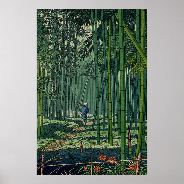 Bamboo Grove of Saga Fujishima Takeji Poster | Zazzle