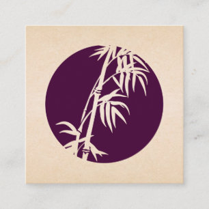 Bamboo Icon Square Business Card