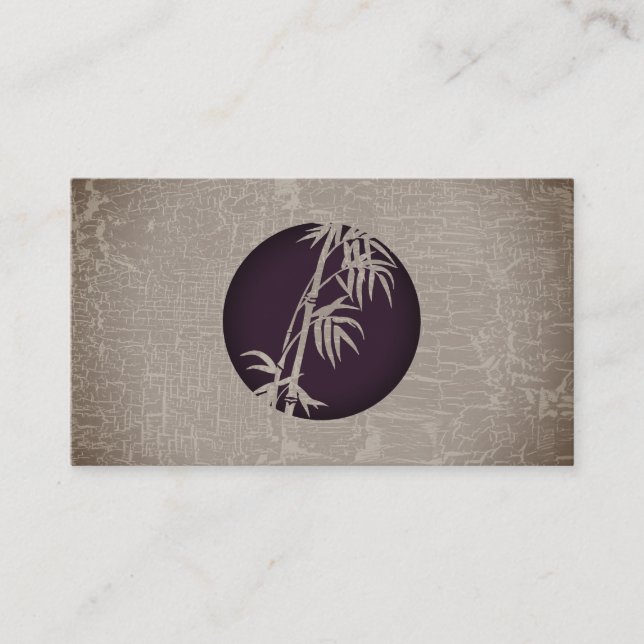 Bamboo Icon | Texture Background Business Card (Front)