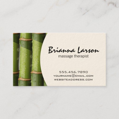 Bamboo II cream Business Card