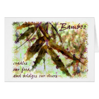 Bamboo In A Gentle Rain...bridges our rivers Cards