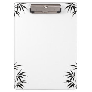 Bamboo Ink Illustration – Zen Design on Clipboard