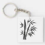 Bamboo Ink Illustration – Zen Key Ring