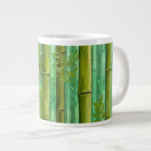 Bamboo Jungle Grove Warm Cool Greens Giant Coffee Mug