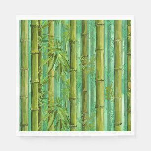 Bamboo Jungle Grove Warm Cool Greens Napkins