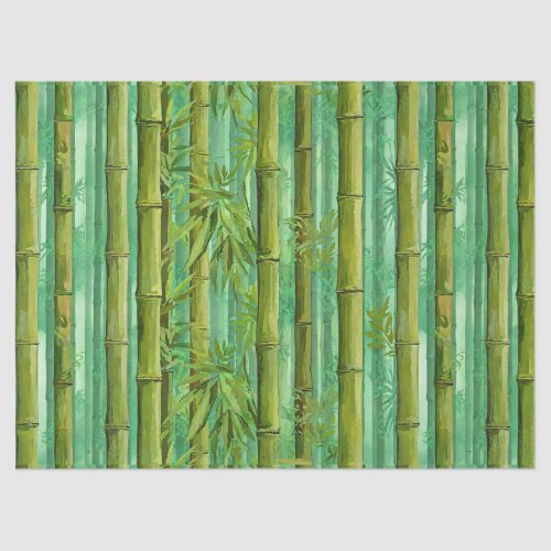 Bamboo Jungle Grove Warm Cool Greens Tissue Paper